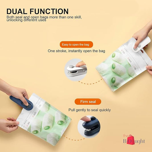 Portable Mini Sealing Machine 2 in 1 USB Rechargeable