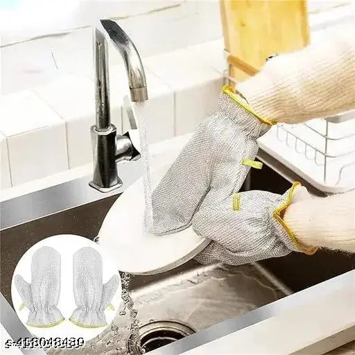 "One Pair. Infinite Cleaning Power. Your Hands Deserve Better" ✨ Dishwashing Gloves