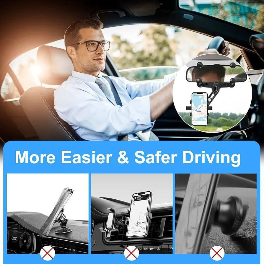 Phone Mount for Car Rear View Mirror