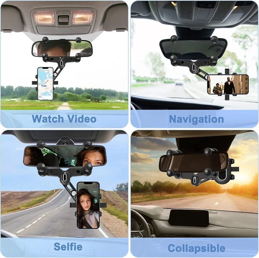 Phone Mount for Car Rear View Mirror