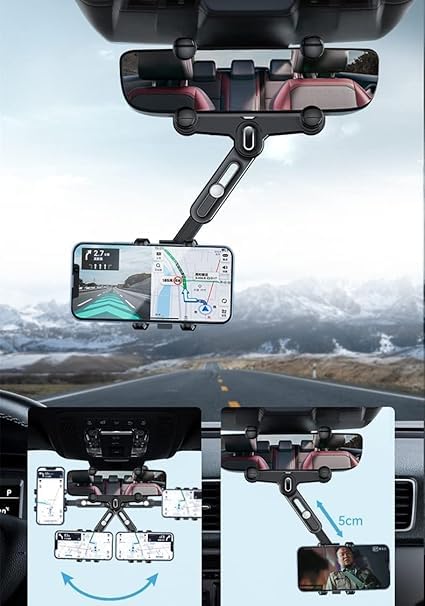 Phone Mount for Car Rear View Mirror