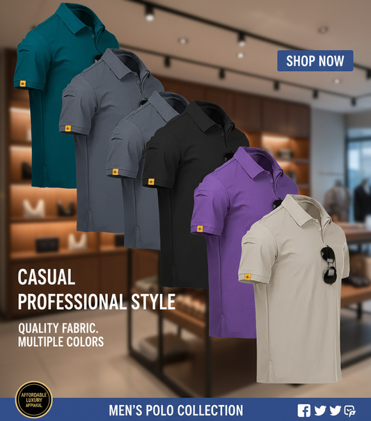 Premium Pack of 5 Polo T-Shirts