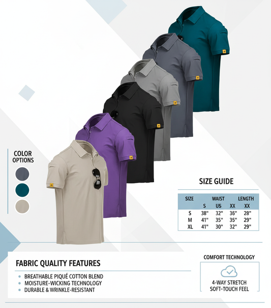 Premium Pack of 5 Polo T-Shirts