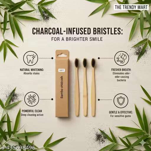 THE YOUTH SPIRIT 4 Bamboo Toothbrushes